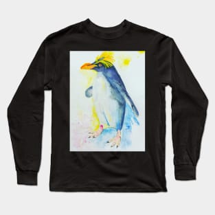 Macaroni Penguin - Watercolour Long Sleeve T-Shirt